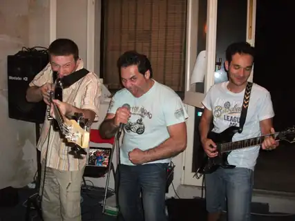 Sergio, Roberto e Peppe la sera della fondazione, novembre 2009